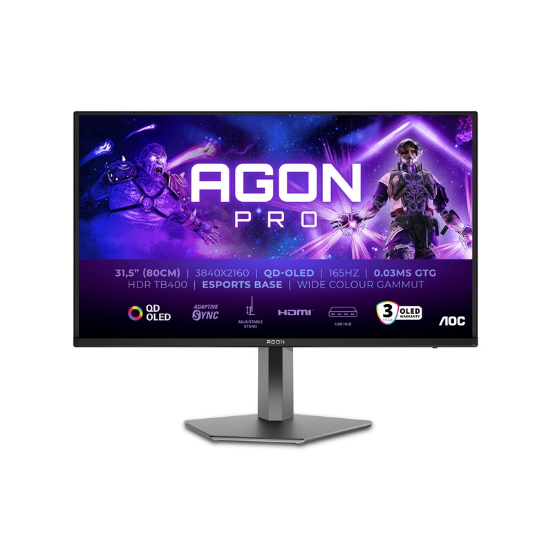 AOC AGON Pro AG326UD 31.5 Zoll 4K (UHD) QD-OLED 16:9 165 Hz Gaming Monitor