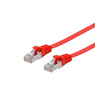 EQUIP 607627 Cat.6A U/FTP Flat Patchkabel, 0,5m, Rot