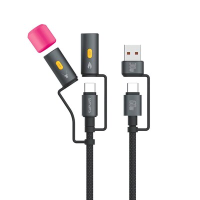 Image of 4smarts 4in1 USB-C Kabelset Explorer 60W 1m schwarz