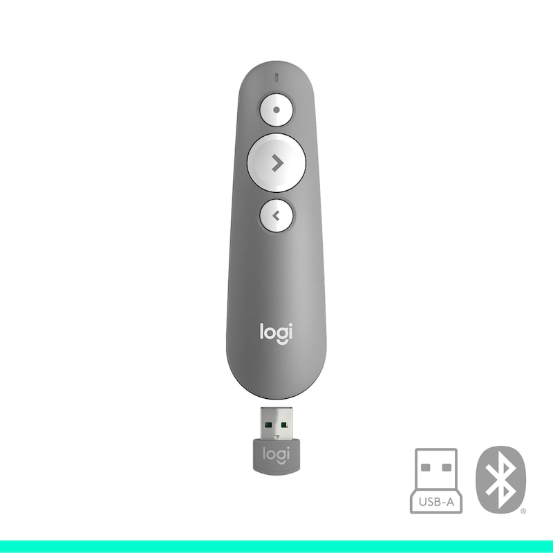 Logitech R500s Laser Presentation Remote Presenter USB Bluetooth Grau