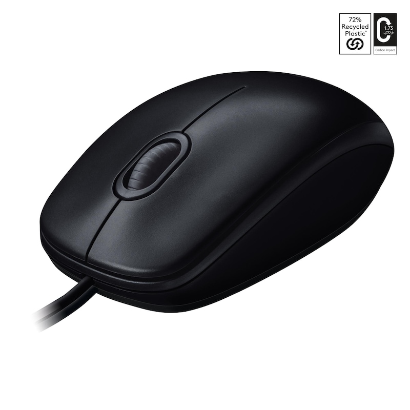 Logitech M100 Schwarz - Kabelgebundene Maus - Komfortabel. Robust. Unverzichtbar