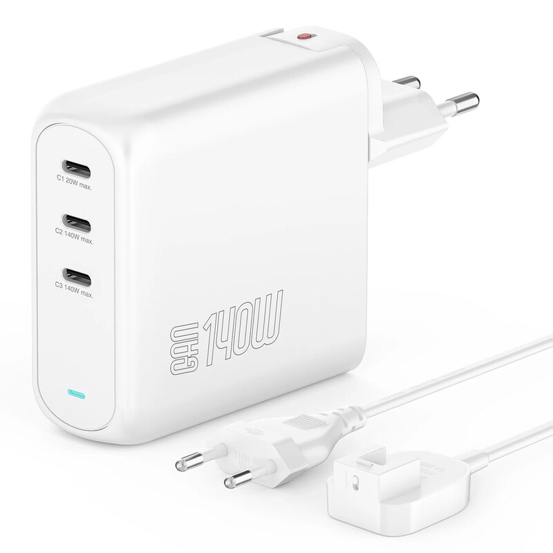 4Smarts Ladegerät GaN Flex Pro 140W 3 USB-C weiß