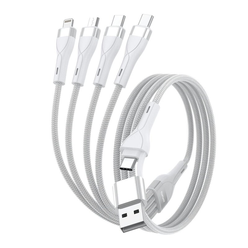 4smarts 4in2 USB-C Multi-Ladekabel 1,2m, weiß