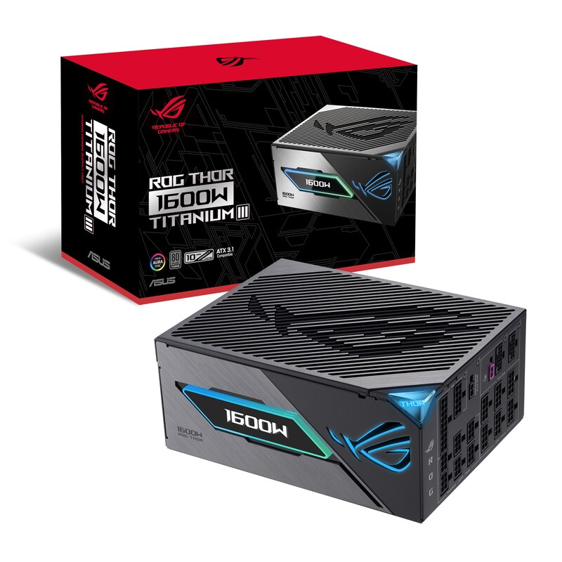 TT Modular günstig Kaufen-ASUS ROG Thor Titanium III 1600W Gaming Netzteil modular ATX 3.1 PCIe 5.0. ASUS ROG Thor Titanium III 1600W Gaming Netzteil modular ATX 3.1 PCIe 5.0 <![CDATA[• Gaming Netzteil mit 1600 Watt, 80+ Titanium • Voll Modulares Kabelmanagement, PCIe Gen 5.0 Read