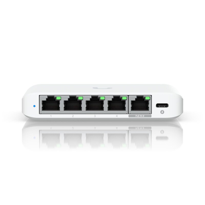 Ubiquiti UniFi Flex Mini 2.5G - 5-Port-Managed-Switch - 2.5G Ethernet (100/1000/2500), POE