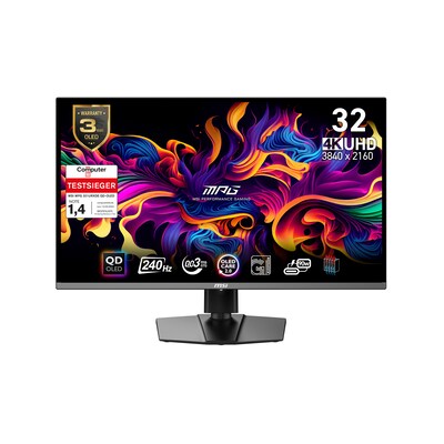 MSI MPG 321URXDE QD-OLED 80cm (31,5") 4K Monitor 16:9 HDMI/DP/USB-C PD90W 240Hz