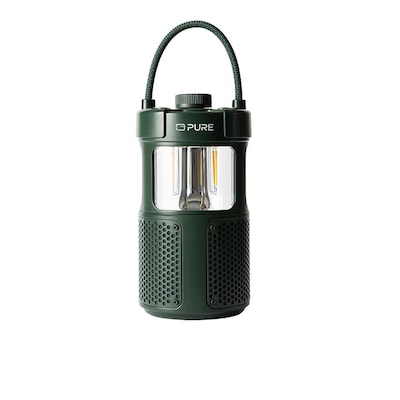 Pure Woodland Glow wasserdichter Outdoor-Lautsprecher mit LED Lampe, grün