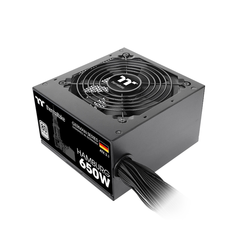20 cm günstig Kaufen-Thermaltake Hamburg 650W ATX3.1 Netzteil 80+ (120mm Lüfter). Thermaltake Hamburg 650W ATX3.1 Netzteil 80+ (120mm Lüfter) <![CDATA[• Ultra-leise im Betrieb, mit geregeltem 12cm Lüfter • Vollständige Kompatibilität mit ATX 3.1 Spezifikationen • Bi