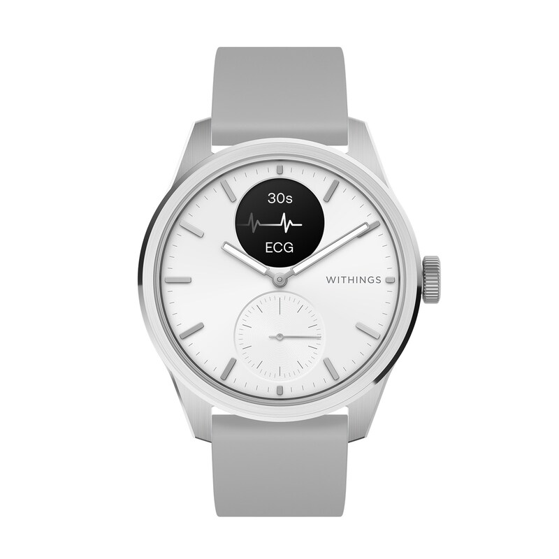 Withings ScanWatch 2 42mm weiß EKG, Blutsauerstoffgehalt, Schlafüberwachung