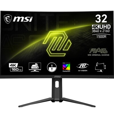 MSI MAG 321CUPDE 80cm (31.5") 4K VA Gaming Monitor Curved 16:9 HDMI/DP/USB-C 160Hz 1ms (MPRT) Sync