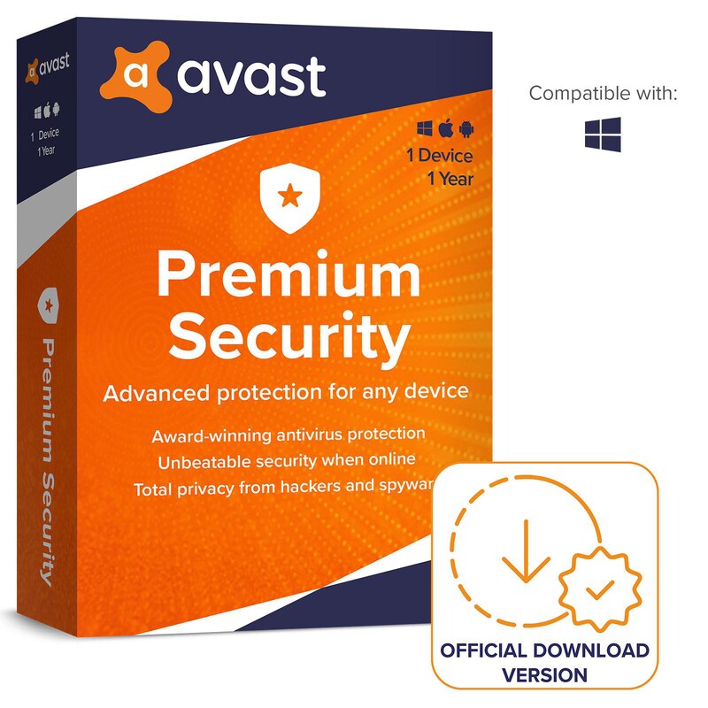 Avast Premium Security (1 Gerät) - 1 Jahr DE | Download & Produktschlüssel