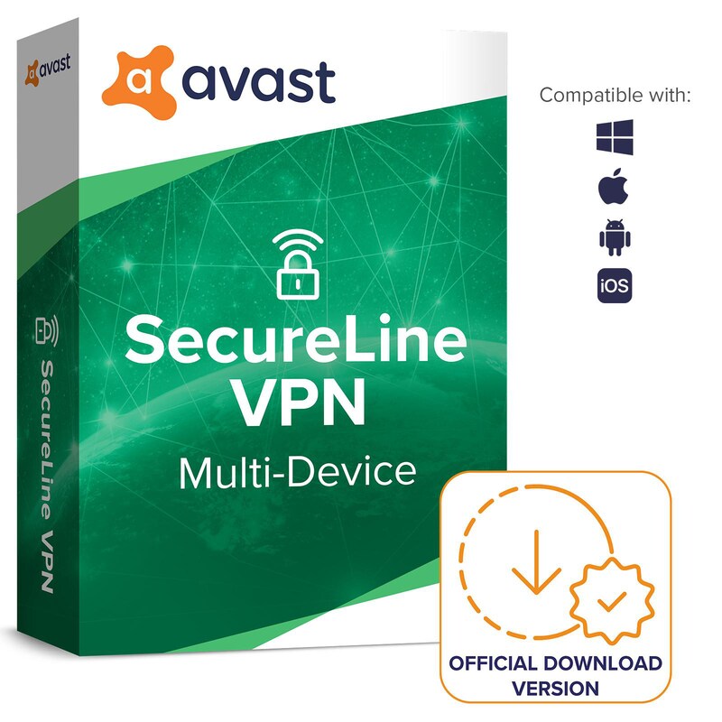 Avast SecureLine VPN (10 Geräte) - 1 Jahr DE | Download & Produktschlüssel