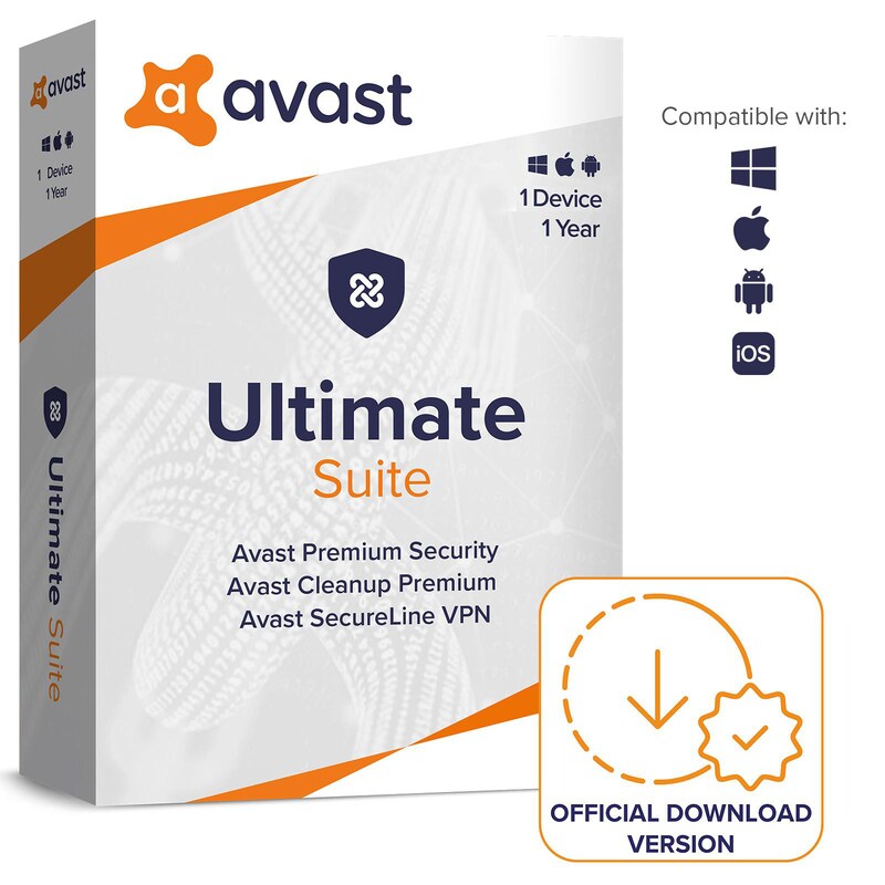 Avast Ultimate - IS, VPN, Cleanup (1 Gerät) - 1 Jahr DE | Download & Produktschlüssel