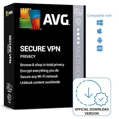 Avast AVG Secure VPN (10 Geräte) - 1 Jahr ESD DE | Download & Produktschlüssel