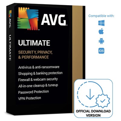 Avast AVG Ultimate - IS, VPN, TuneUp (10 Geräte) - 1 Jahr DE | Download & Produktschlüssel