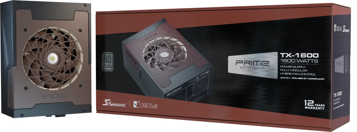 SEASONIC PRIME TX-1600 Noctua Edition 1600 Watt 80+ Titanium voll modular