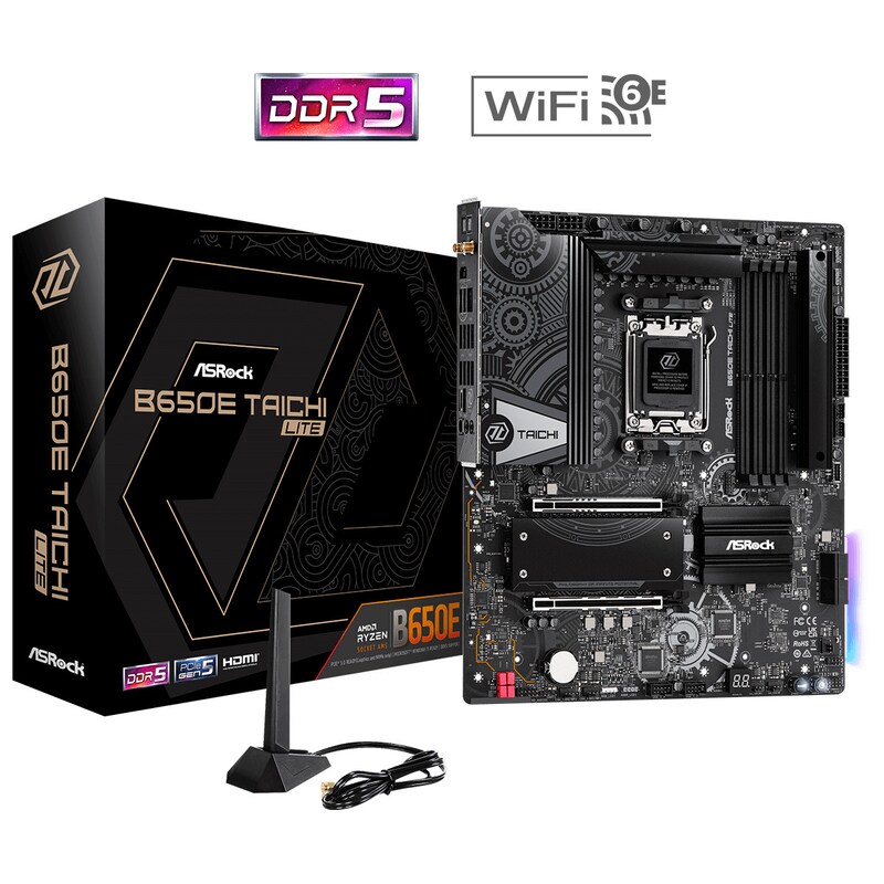 ASRock B650E Taichi Lite AM5 EATX Mainboard M.2/HDMI/USB4/WiFi6E