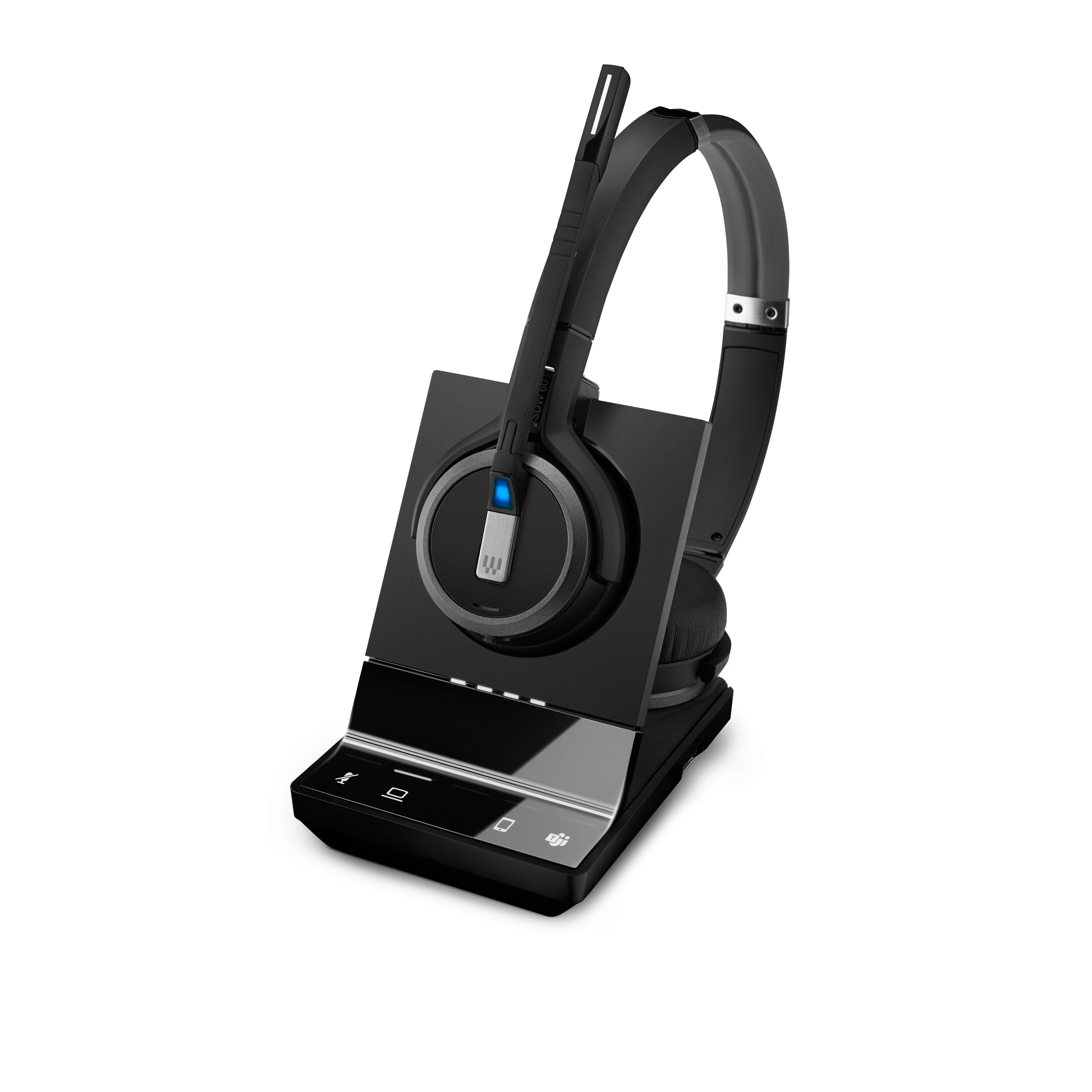 EPOS IMPACT SDW 5063T Stereo-DECT-Headset - MS-Teams-Version, EPOS ActiveGard®, Single-Konnektivität, Noice Cancelling, Multi-Connect, inkl. Basisstation