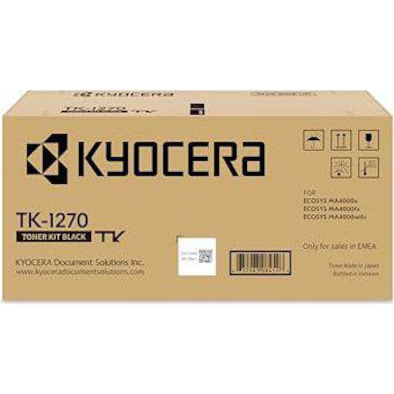 Kyocera Original TK-1270 / 1T0C140NL0 Toner Schwarz für ca. 10.000 Seiten