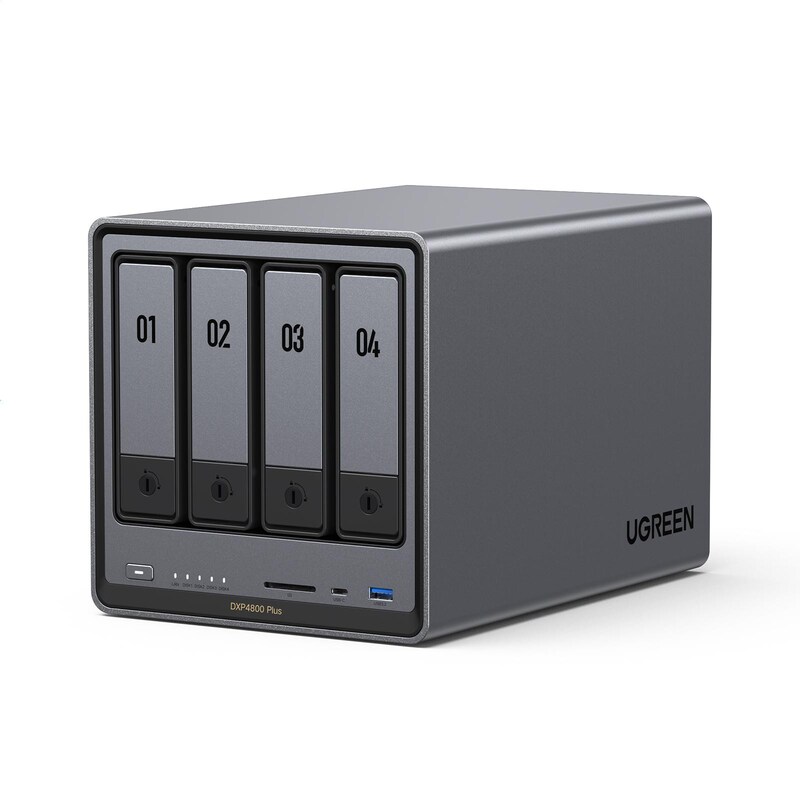PRO SD günstig Kaufen-UGREEN NASync DXP4800 Plus NAS System 4-Bay. UGREEN NASync DXP4800 Plus NAS System 4-Bay <![CDATA[• 4.4GHz Intel Pentium Gold 8505 - 5 Kern-Prozessor • 8GB DDR5-4800 RAM • 4x 3,5