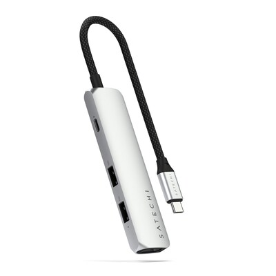 Satechi  USB-C 4-in-1 Slim Multiport Adapter 4K Silber | 00810086361717