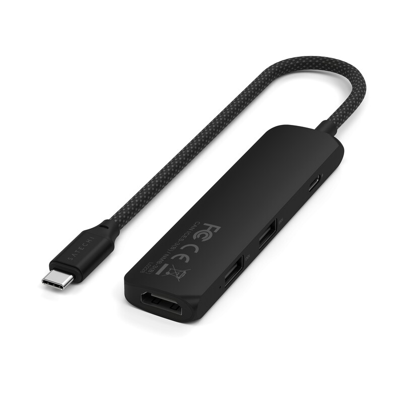 Satechi USB-C 4-in-1 Slim Multiport Adapter 4K Schwarz