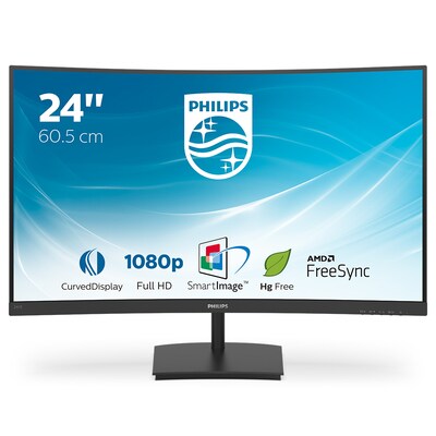 Philips 241E1SC 59,9cm (23.6") FHD VA Monitor 16:9 VGA/HDMI 75Hz 4ms (MPRT) Sync