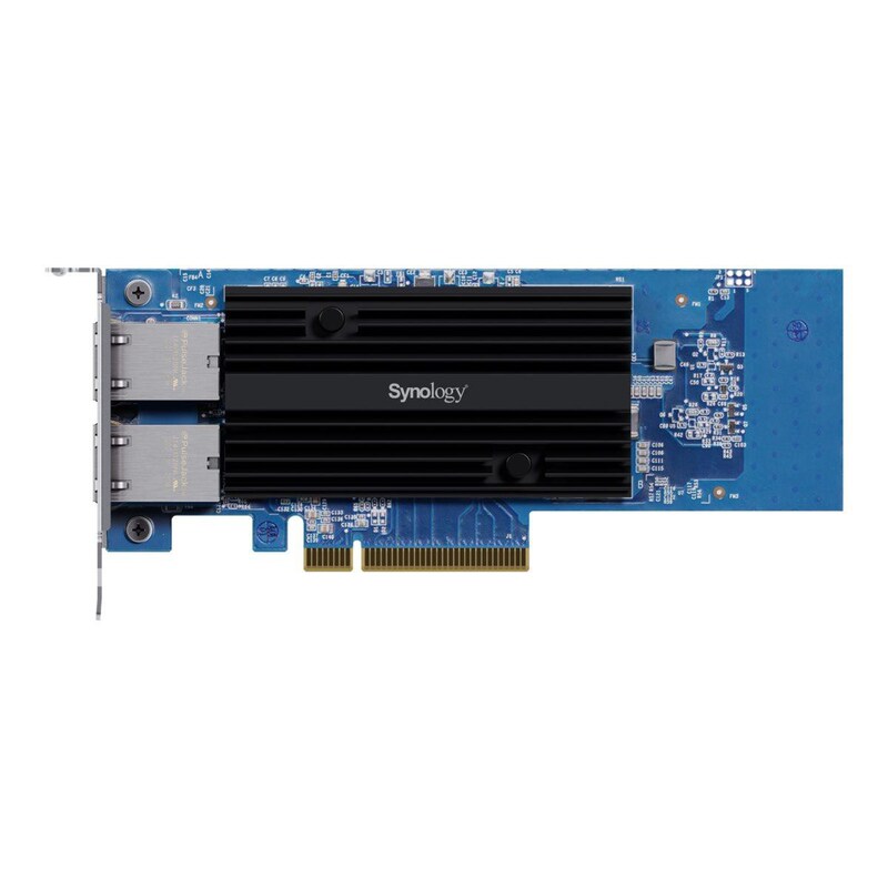 LAN Netzwerk günstig Kaufen-Synology E10G30-T2 Dual-Port 10GbE 10GBASE-T-Netzwerkkarte. Synology E10G30-T2 Dual-Port 10GbE 10GBASE-T-Netzwerkkarte <![CDATA[• Original Synology Zubehörartikel • LAN-Adapter 2x RJ-45 PCIe 3.0 x8 • Herstellerteilenummer / SKU: E10G30-T2 • Prüfen Sie vor