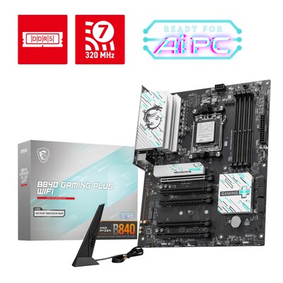 MSI B840 GAMING PLUS WIFI Mainboard AM5 M.2/WIFI7/BT/HDMI/USB-C