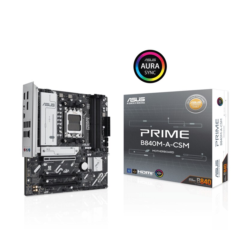 ASUS PRIME B840M-A-CSM mATX Mainboard Sockel AM5 DP/HDMI/USB-C