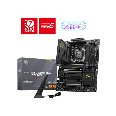 MSI  MAG B850 TOMAHAWK MAX WIFI Mainboard AM5 M.2/WIFI7/BT/HDMI/USB-C | 04711377290623