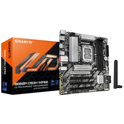 GIGABYTE B860M DS3H WIFI6E mATX Mainboard Sockel 1851 DP/HDMI