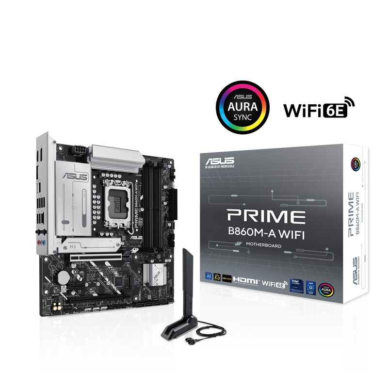 ASUS PRIME B860M-A WIFI Mainboard Sockel 1851 DP/HDMI/USB-C