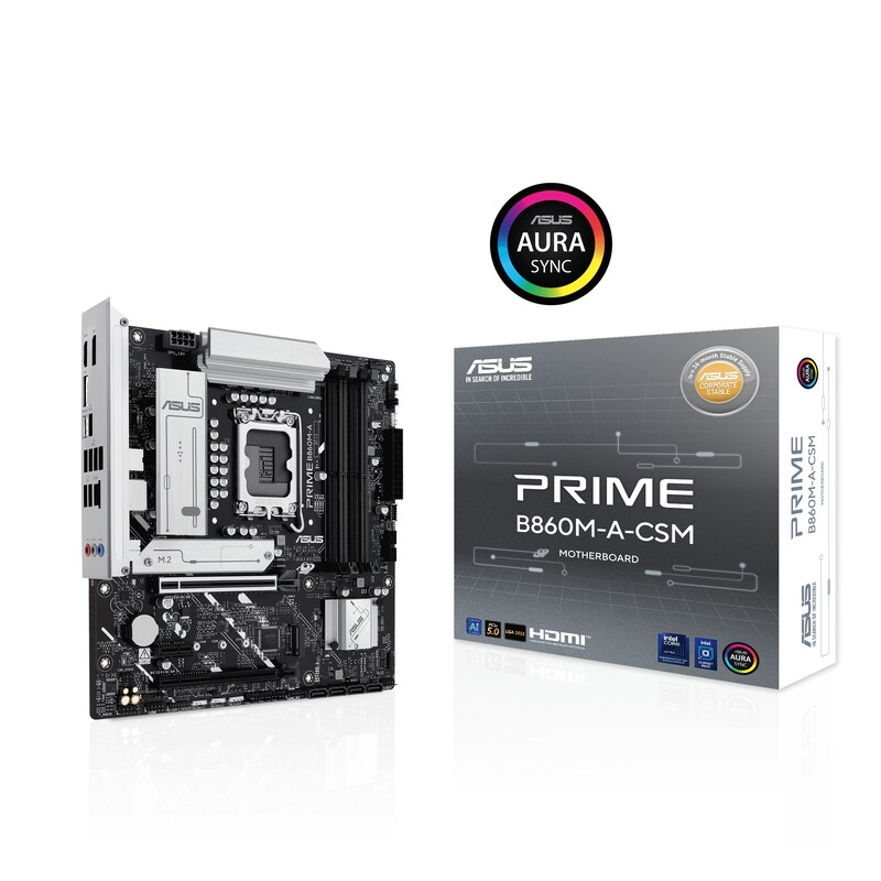 ASUS PRIME B860M-A CSM Mainboard Sockel 1851 DP/HDMI/USB-C