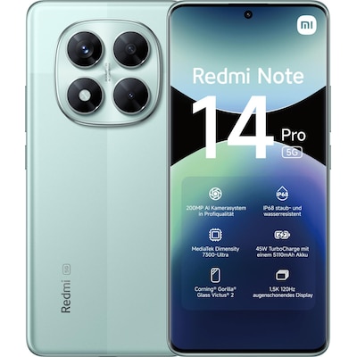 Xiaomi Redmi Note 14 Pro 5G 8/256GB Dual-SIM Smartphone coral green