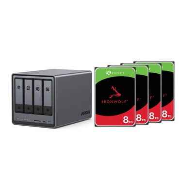 UGREEN NASync DXP4800 NAS System 4-Bay 32TB inkl. 4x Seagate IronWolf ST8000VN004 8 TB