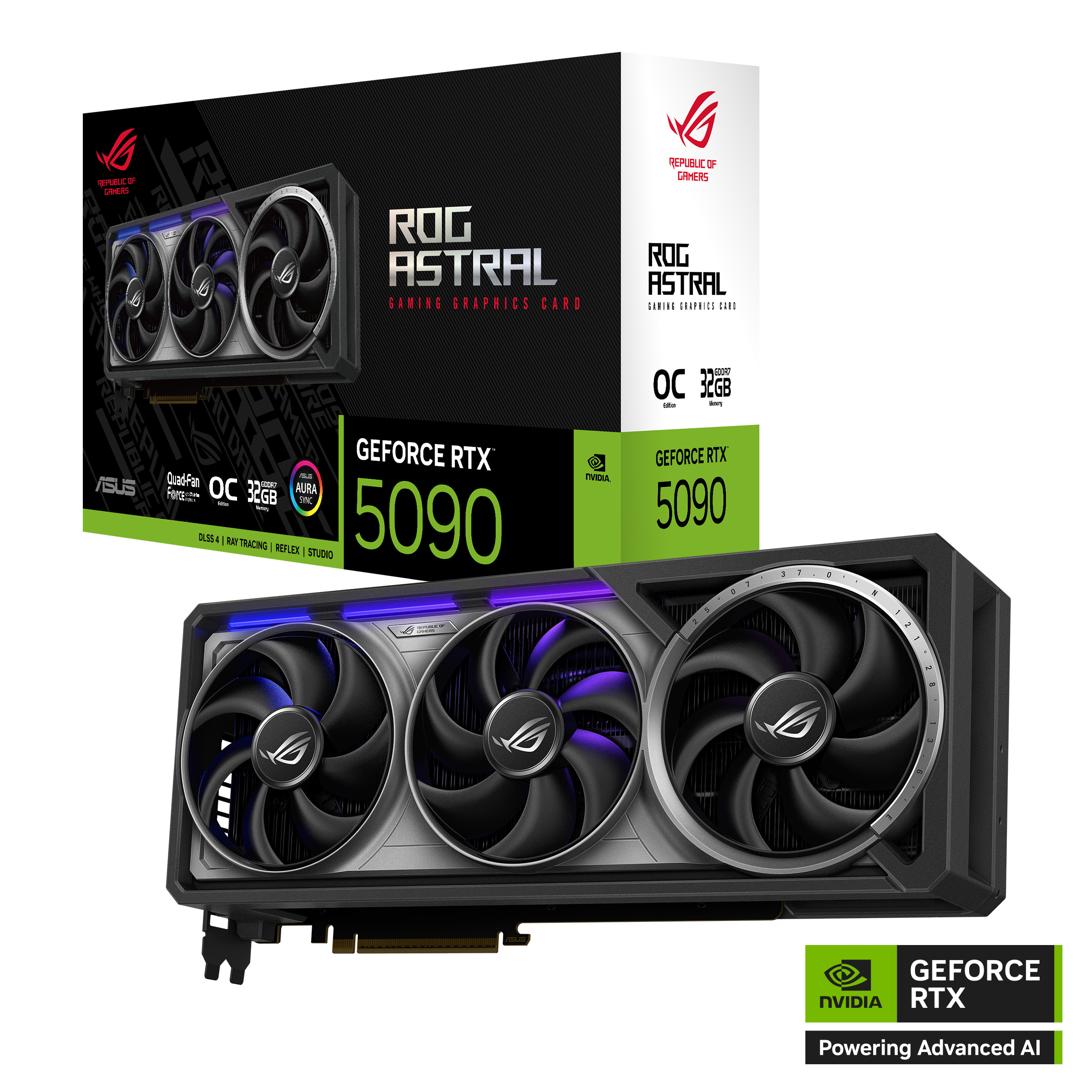 ASUS ROG Astral GeForce RTX 5090 OC 32GB ROG-ASTRAL-RTX5090-O32G-GAMING Grafikkarte GDDR7, 2xHDMI, 3xDP