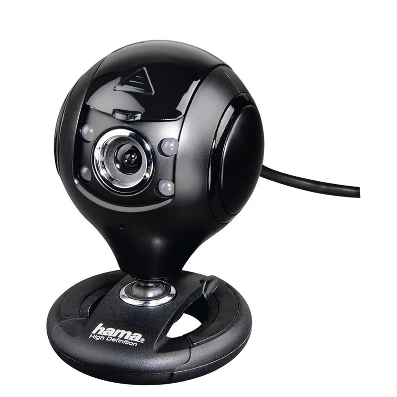 Hama HD-Webcam Spy Protect, 1080p Full-HD, Beleuchtung, Mikrofon