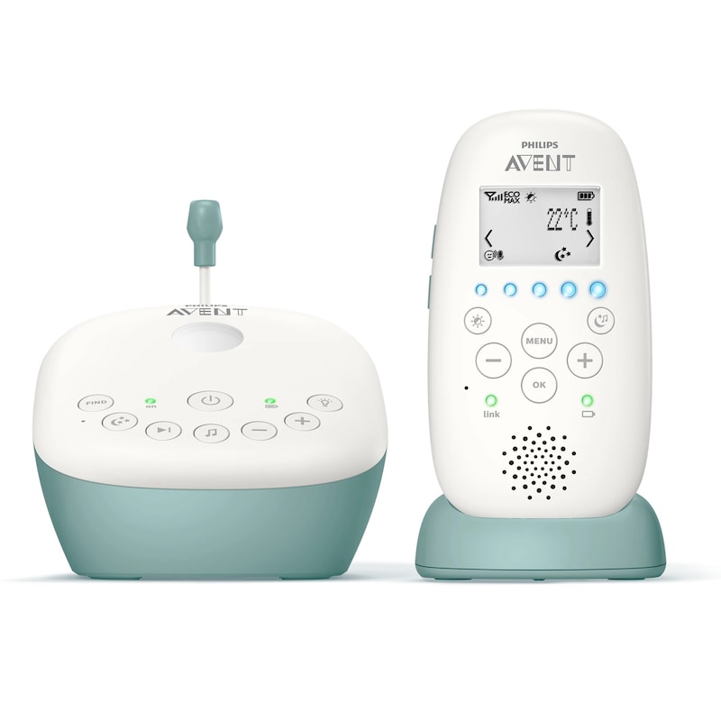 Philips Avent SCD731/26 DECT-Babyphone mit Schlafliedern, Temperatursensor