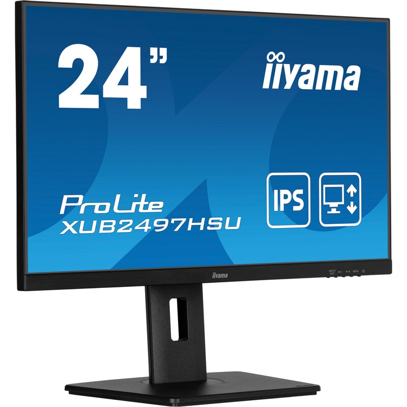 DisplayPort/HDMI günstig Kaufen-iiyama ProLite XUB2497HSU-B2. iiyama ProLite XUB2497HSU-B2 <![CDATA[• Energieeffizienzklasse: E • 60.5 cm (23.8 Zoll), 1920 x 1080 (Full HD, 16:9) • IPS Panel, matt, 100 Hz, N/A, Reaktionszeit 1 ms (G2G) • 1x DP, 1x HDMI • Neigbar, höhenverstellbar, Pivot