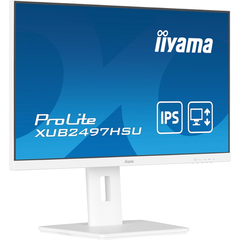 DisplayPort/HDMI günstig Kaufen-iiyama ProLite XUB2497HSU-W2. iiyama ProLite XUB2497HSU-W2 <![CDATA[• Energieeffizienzklasse: E • 60.5 cm (23.8 Zoll), 1920 x 1080 (Full HD, 16:9) • IPS Panel, matt, 100 Hz, N/A, Reaktionszeit 1 ms (G2G) • 1x DP, 1x HDMI • Neigbar, höhenverstellbar, Pivot