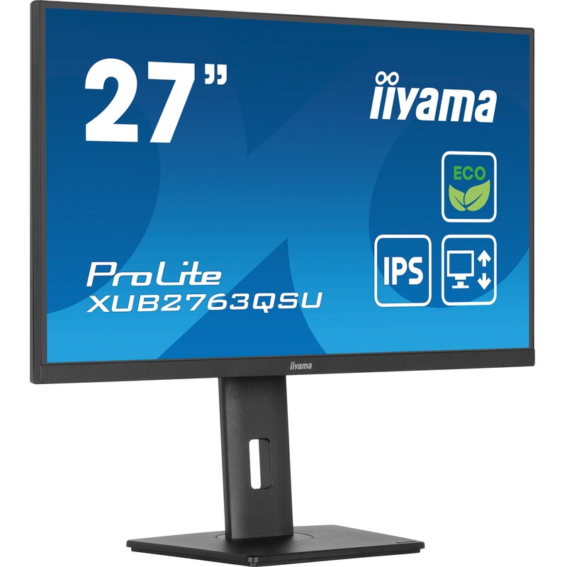 IP 40 günstig Kaufen-iiyama ProLite XUB2763QSU-B1. iiyama ProLite XUB2763QSU-B1 <![CDATA[• Energieeffizienzklasse: B • 68.6 cm (27 Zoll), 2560 x 1440 (WQHD, 16:9) • IPS Panel, matt, 100 Hz, N/A, Reaktionszeit 2 ms (G2G) • 1x DP, 1x HDMI • Neigbar, höhenverstellbar, Pivot, VES
