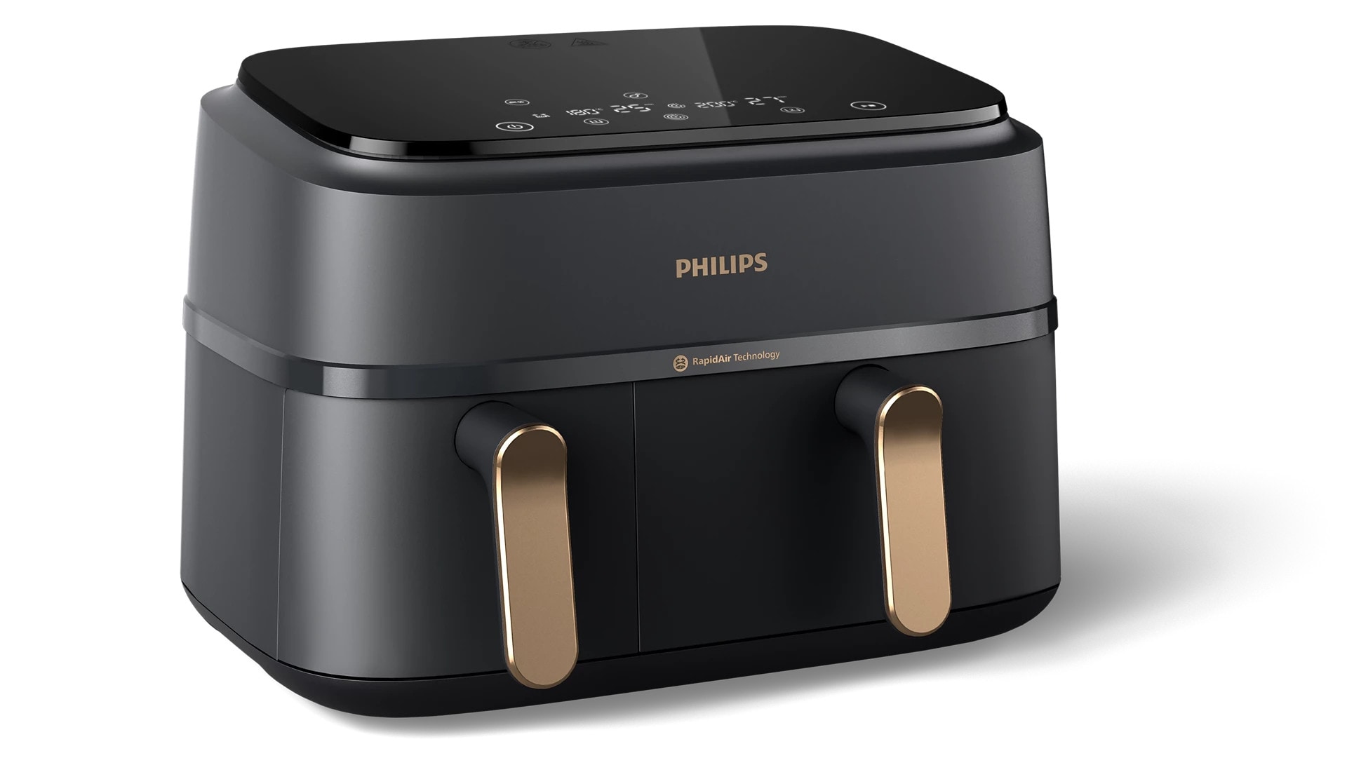 Philips Schwarz/Kupfer Dual Basket Airfryer Na352/04, Fritteuse, - Bild 3