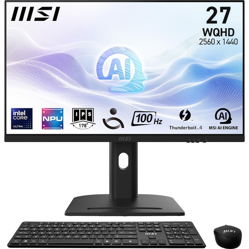 MSI Modern AM273QP AI Core Ultra 7 -155U 32GB/1TB SSD 27" All in One Win11 schwarz 1UM-006DE