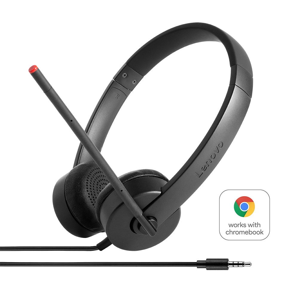 Lenovo Essential Stereo-Analog-Headset - 3,5mm Klinke, Schwarz