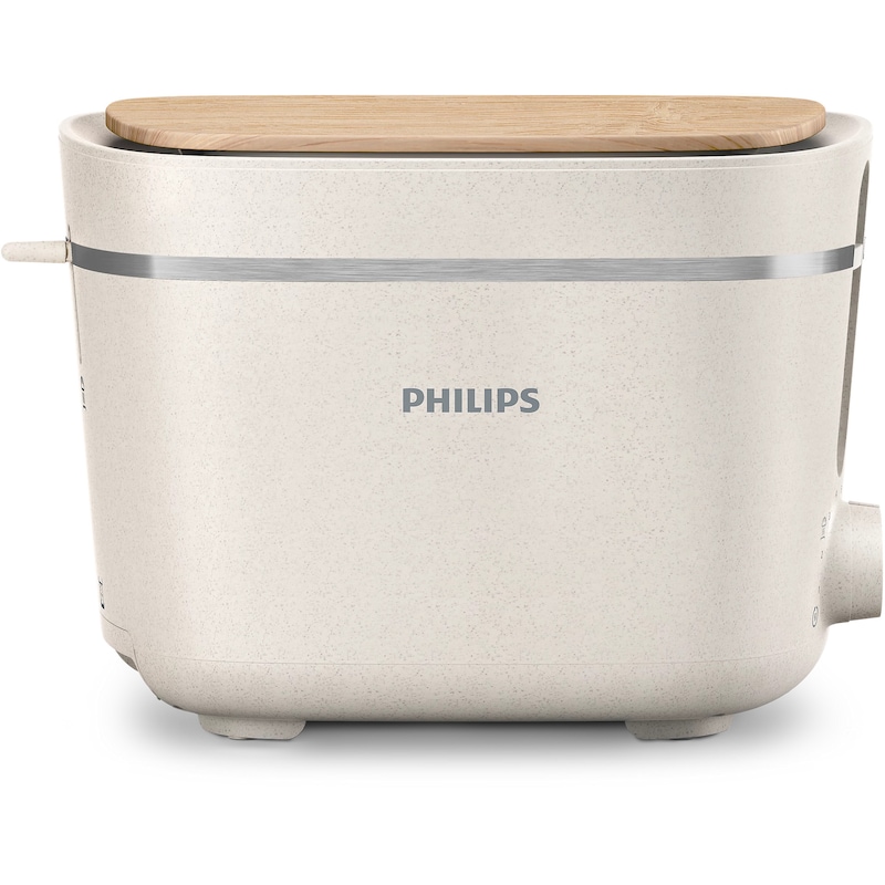 Philips HD2640/10 2-Schlitz-Toaster matt weiß Brötchenaufsatz 830W