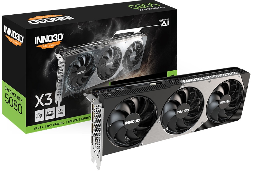 INNO3D GeForce RTX 5080 X3 16GB Grafikkarte 3xDP/HDMI