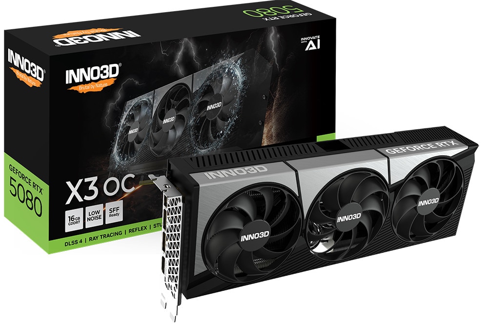 INNO3D GeForce RTX 5080 X3 OC 16GB Grafikkarte 3xDP/HDMI
