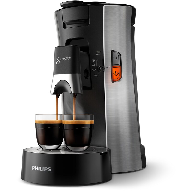 Philips CSA250/10 SENSEO Select Kaffeepadmaschine, schwarz/gebürstetes Metall