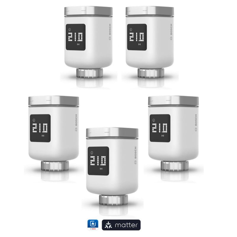 WO WE günstig Kaufen-Bosch Smart Home Heizkörper-Thermostat II [+M] 5er Pack. Bosch Smart Home Heizkörper-Thermostat II [+M] 5er Pack <![CDATA[• Schafft individuelle Wohlfühltemperaturen, zeigt die Temperaturwerte in der App • Mehrere Geräte in einem Raum lassen sic